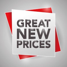 GREAT NEW PRICES poster design element N2