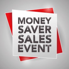 THE MONEY-SAVER SALES EVENT poster design element N2