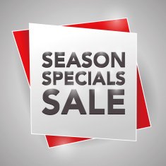 SEASON SPECIALS SALE poster design element N2