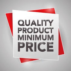QUALITY PRODUCT MINIMUM PRICE poster design element N2
