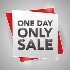 ONE DAY ONLY SALE poster design element N2