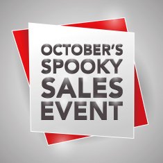 OCTOBER&acirc;ÂÂS SPOOKY SALES EVENT poster design element N2