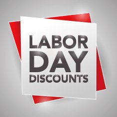 LABOR-DAY DISCOUNTS poster design element N2