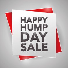 HAPPY HUMP DAY SALE poster design element N2