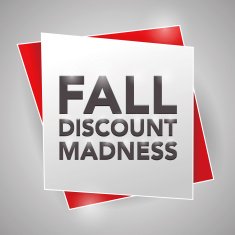 FALL DISCOUNT MADNESS poster design element N2
