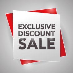 EXCLUSIVE DISCOUNT SALE poster design element N2
