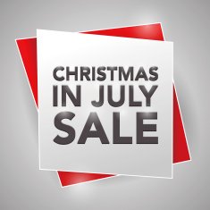 CHRISTMAS IN JULY SALE poster design element N2