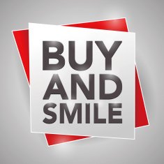 BUY AND SMILE poster design element N2