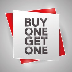 BUY ONE GET ONE poster design element N2