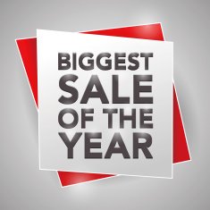 BIGGEST SALE OF THE YEAR poster design element