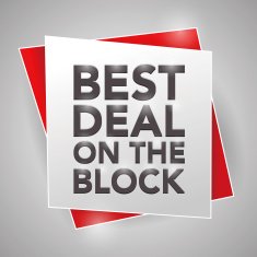 BEST DEAL ON THE BLOCK poster design element N2