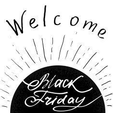 Hand lettering Black Friday and design elements N6