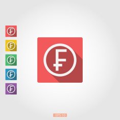 The square icon badge franc