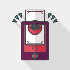 online shopping flat icon with long shadow eps10 N17