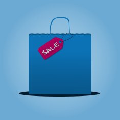 Shopping Bag With Sale Label