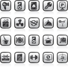 Hotel and motel services icons N6