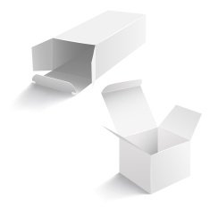 Set of white open boxes N2