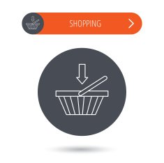 Shopping cart icon Online buying sign N14