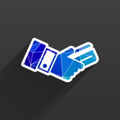 Bank credit card with hand vector illustration N5