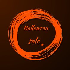banner helloin Holiday Sale in calligraphic blot