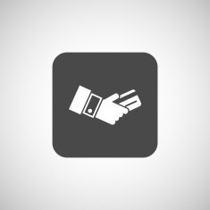 Bank credit card with hand vector illustration N8