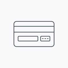 Credit card icon Shopping sign N7