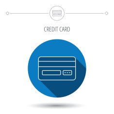 Credit card icon Shopping sign N8