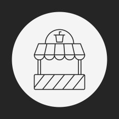shopping store line icon N10
