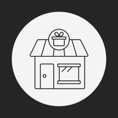 shopping store line icon N14