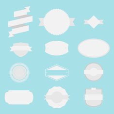 Blank vector Labels Set