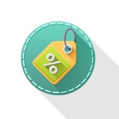 Sale flat icon on white background