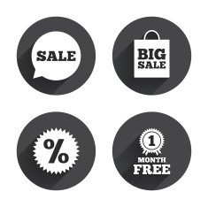 Sale speech bubble icon Discount star symbol N17