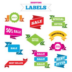 Sale icons Special offer speech bubbles symbols N26