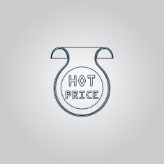 Hot price sticker Badge Label
