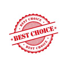 Best choice grunge retro red isolated stamp