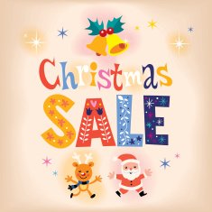 Christmas sale retro design N2