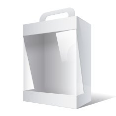 Package Cardboard Box with a handle N2