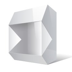 Realistic Package Box with a transparent window