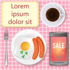 Mobile shopping concept with copy space N2