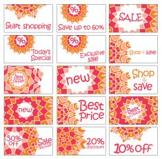 Set of vector stickers N2