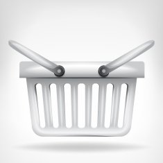 classic basket in side view isolated
