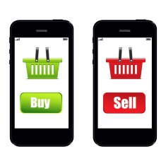 Phone Buy Sell vector illustration