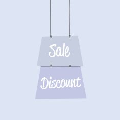 Sale discount label flat design copia
