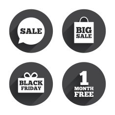 Sale speech bubble icon Black friday symbol N25