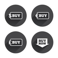 Buy now arrow sign Online shopping icons N7