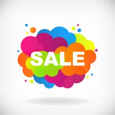 Stylized cloud with inscription SALE