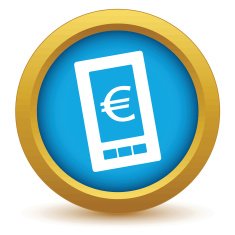 Gold euro phone icon N2