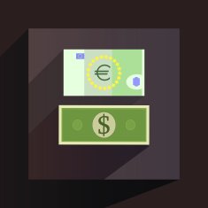 Flat icon of money vector symbol