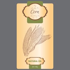 Vector corn oil label template