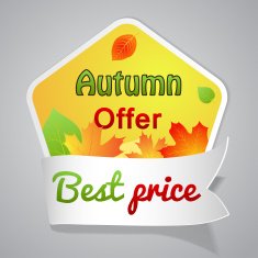Big autumn sale label